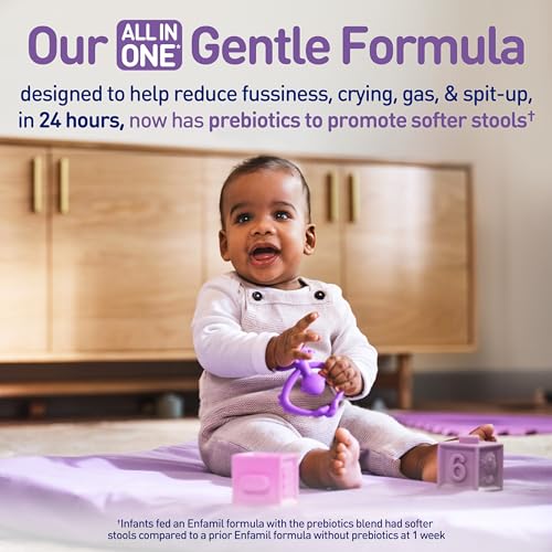 Enfamil NeuroPro Gentlease Baby Formula, Brain Building DHA, HuMO6 Immune Blend, Designed to Reduce Fussiness, Crying, Gas & Spit-up in 24 Hrs, Prebiotics to Promote Softer Stools, Baby Milk, 27.4 Oz