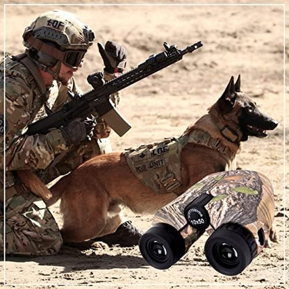 10x50 Compact Binoculars for Adults - Long Distance View, High Powered Binoculars with Travel Case - Lightweight, Large Eyepiece, Water & Fog Proof - Hunting, Bird Watching, Cruise