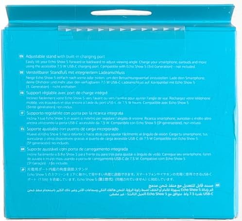 Echo Show 5 (3rd Gen) Adjustable Stand with USB-C Charging Port | Cloud Blue