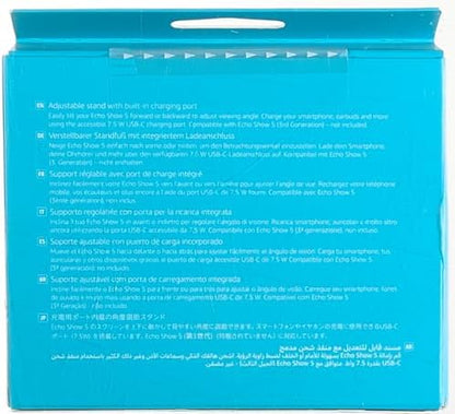 Echo Show 5 (3rd Gen) Adjustable Stand with USB-C Charging Port | Cloud Blue