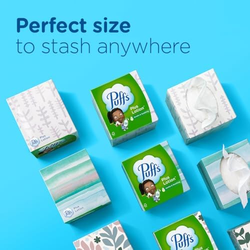Puffs Plus Lotion Facial Tissue, 18 Cubes, 56 Tissues Per Box