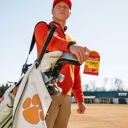 Honey Stinger Organic Peanut Butter Strawberry Waffle, Energy Stroopwafel for Exercise, Endurance and Performance, Sports Nutrition for Home & Gym, Pre & During Workout, 16.96 Ounces (Pack of 16)