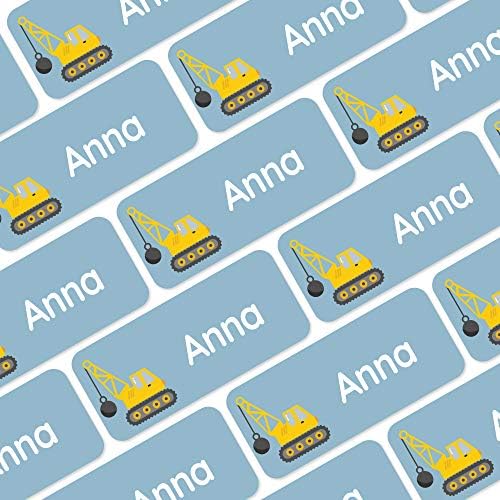 – Personalized Name Labels for Kids (120) – Waterproof & Durable Stickers for Clothing, School & Daycare Items - Heavy Duty Vehicles