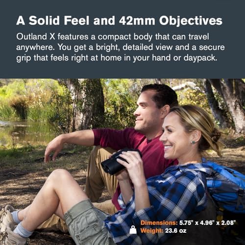 Celestron - Outland X 8x42 Binoculars – Ideal for Birding and Outdoors – 42mm Objective Lenses – Wide 7° Field of View – BaK-4 Prisms – Multi-Coated – Waterproof and Fogproof