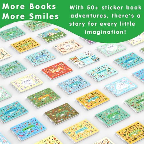 Sticker Book for Kids 2-4, 500+ Kids Stickers, Spending Time with Grandpa by Cupkin, 12 Coloring Pages, 12 Scenes, Fun Toddler Travel Activity Coloring and Sticker Books for Children Ages 4-8 + 8-10