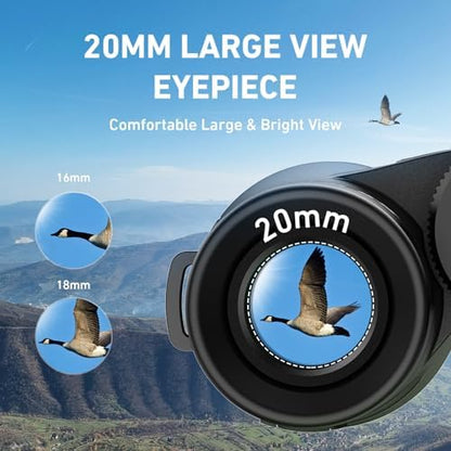 10x42 HD Binoculars for Adults High Powered with Phone Adapter, Tripod and Tripod Adapter, IPX7 Waterproof Binoculars with Clear Low Light Vision for Bird Watching Cruise Ship Travel