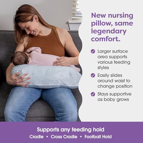 Boppy Nursing Pillow, Bare Naked; Larger, More Supportive Pillow for Breastfeeding and Bottle Feeding; Firmer Fill, Higher Lift, Larger Area Than Original Nursing Pillow; JPMA Certified for Safety