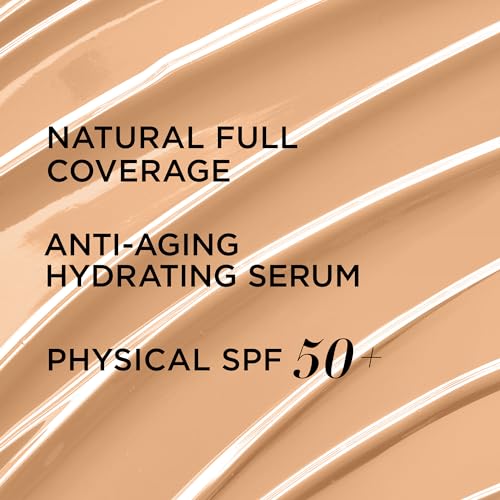 IT Cosmetics CC+ Cream - Full-Coverage Foundation With SPF 50, Color Corrector & Anti-Aging Serum, Formulated With Niacinamide & Hyaluronic Acid, Natural Finish, For All Skin Types, 1.08 fl oz