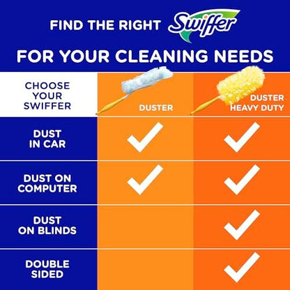 Swiffer Feather Dusters Multi-Surface Duster Refills, Bamboo, White, 18 Count (Pack of 2)