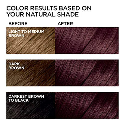 L'Oreal Paris Feria Multi-Faceted Shimmering Permanent Hair Color, Chocolate Cherry, Hair Dye Kit, Pack of 2