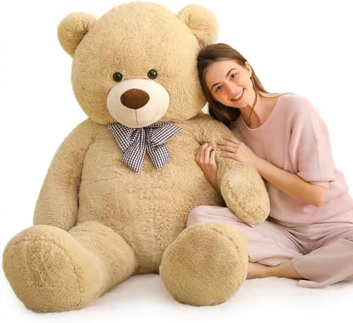 MaoGoLan Giant Teddy Bear Plush, Life Size Large Teddy Bear Stuffed Animal 5 Feet,Soft and Fluffy Big Teddy Bear Gift for Baby Shower,Christmas,Valentines
