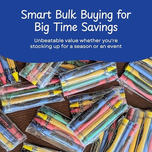CrayonKing 150 Sets of 4-Packs (600 Bulk Crayons) – Non-Toxic, Individually Wrapped, Perfect for Parties, Restaurants, Classrooms & More