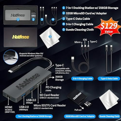 HP Stream 14" HD BrightView Laptop, Intel Celeron N4120, 16GB RAM, 416GB Storage (128GB eMMC + 288GB Docking Station Set), Intel UHD Graphics, 720p Camera, Wi-Fi, 1 Year Office 365, Win 11 S, Gold