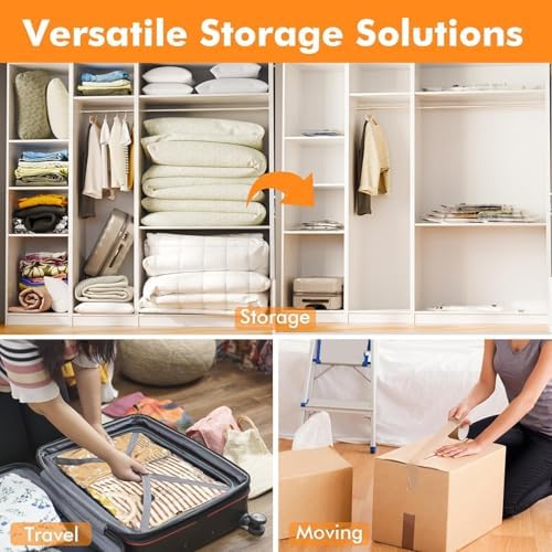 10 Medimu Vacuum Storage Bags with Electric Pump, Plastic Packaging Bags,Space Saver Sealer Compression Bags for Blankets, Comforters, Pillows, Clothes Storage
