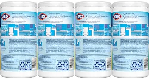 Clorox Disinfecting Wipes Value Pack, Bleach Free Cleaning Wipes, Dorm Room Essentials, 75 Count Each, Pack of 4