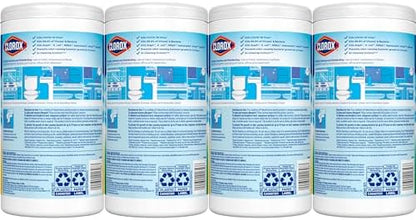 Clorox Disinfecting Wipes Value Pack, Bleach Free Cleaning Wipes, Dorm Room Essentials, 75 Count Each, Pack of 4
