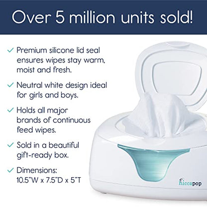 Hiccapop Baby Wipe Warmer and Baby Wet Wipes Dispenser | Baby Wipes Warmer for Babies | Diaper Wipe Warmer with Changing Light