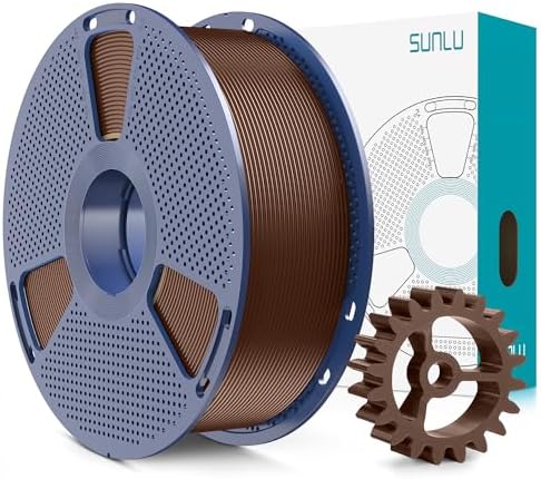 SUNLU PLA+2.0 3D Printer Filament, Upgrade PLA+ Filament 1.75mm, Tougher and Stronger, Neatly Wound Filament, Dimensional Accuracy +/-0.02mm, 1KG Spool(2.2lbs), Coffee Brown