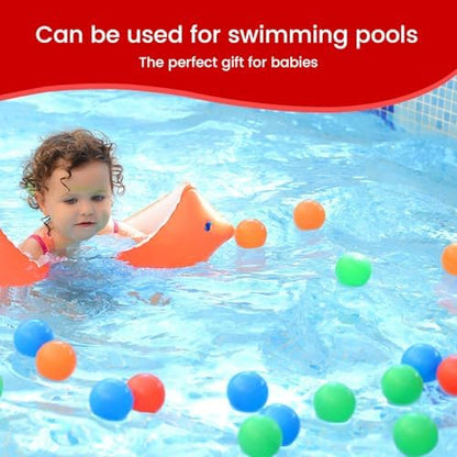 MoonxHome Ball Pit Balls for Toddlers, BPA Free Crush Proof Plastic Toy Balls for Ball Pit, Children's Pool Water Toys, Macaron Ocean Balls for Play Tent 2.15 Inch Pack of 100…