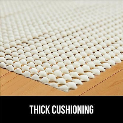 GORILLA GRIP Strong Rug Pad Gripper, 4x6 FT, US Designed, Grips Keep Area Rugs Safe and in Place, Thick, Slip and Skid Resistant Pads for Hard Floors, Under Carpet Mat Cushion and Hardwood Protection