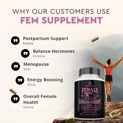 Beef Organ Supplement for Women – Supports Hormone Balance, Energy & Wellness – Grass Fed, Pasture Raised Superfood – Liver, Heart, Kidney, Bone Marrow – Collagen, CoQ10, B12 – Female Support Blend