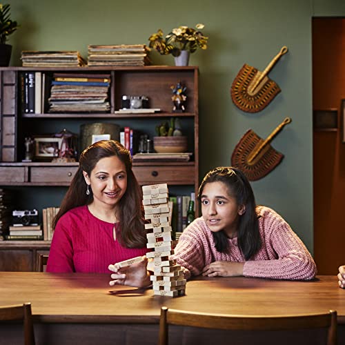 Jenga Game | The Original Wood Block Game with Genuine Hardwood Blocks | Stacking Tower Game | Ages 6+ | 1 or More Players | Party Games for Kids | Family Games