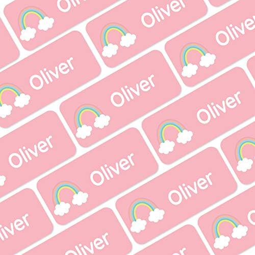 – Personalized Name Labels for Kids (120) – Waterproof & Durable Stickers for Clothing, School & Daycare Items - Unicorns