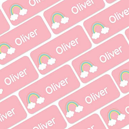– Personalized Name Labels for Kids (120) – Waterproof & Durable Stickers for Clothing, School & Daycare Items - Unicorns