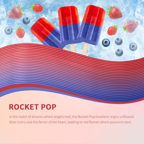 OVERTURE Rainbow PLA Filament 1.75mm, Neatly Wound 3D Printer Filament 1kg Spool (2.2lbs), Dimensional Accuracy +/- 0.02 mm, Fit Most FDM 3D Printers(Rocket pop)