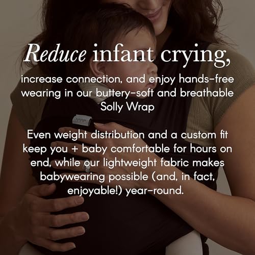 Solly Baby Wrap, Buttery-Soft Baby Carrier Newborn to Toddler 8-25 Lbs., Lightweight & Hands-Free Infant Sling Wrap, Breathable Summer Carrier, Baby Wearing & Postpartum Essential, New Mom Gift, Basil