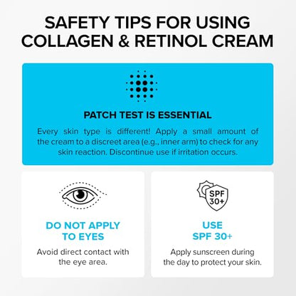 SimplyVital Collagen, Retinol & Hyaluronic Acid Cream - Anti-Aging Retinol Cream for Face, Neck & Décolleté - Made in USA - Daily Moisturizer Face Cream - 3.38 fl oz