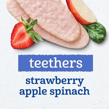 Gerber Snacks for Baby Teethers, Gentle Teething Wafers, Strawberry Apple Spinach, 1.7 Ounce, 12 Count Box (Pack of 6)