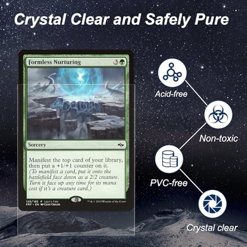 1000 Pack Card Sleeves, 500 Matte Trading Card Sleeve and 500 Inner Sleeves Ideal for Double-Sleeving, Fit for MTG, TCG and Game Cards (5 Colors)
