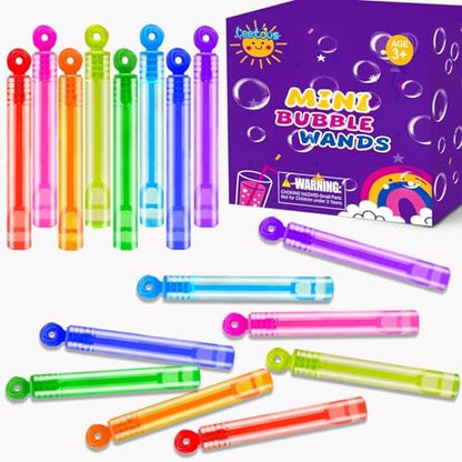 Mini Small Bubbles Wands Toys Gifts Bulk for Kids 80 Pack-Bubble Party Favors Supplies for Toddlers, Bulk Non Candy Treats Goodie Prizes for Birthday Wedding Parade Throws Giveaways Handouts