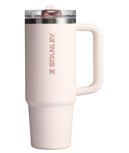 Stanley Quencher ProTour Flip Straw Tumbler with Leakproof Lid 30 oz | Built-In Straw & Handle | Cupholder Compatible for Travel | Insulated Stainless Steel Cup | BPA-Free | Rose Quartz