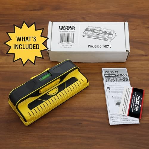 Franklin Sensors ProSensor M210 Stud Finder with 13-Sensors, Wood & Metal Stud Detector/Wall Scanner, Live Wire Detection