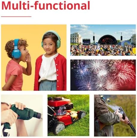 Alpine Muffy Kids - Hearing Protection - CE & ANSI Certified - Adjustable for Ages 3-16 years - Noise Cancelling Headphones - 25dB Sound Reduction Ideal for Protection and Concentration Aid - Blue