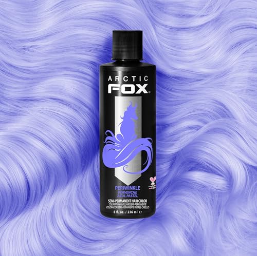 ARCTIC FOX Vegan and Cruelty-Free Semi-Permanent Hair Color Dye (8 Fl Oz, PERIWINKLE)