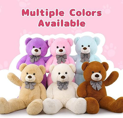 MaoGoLan Giant Teddy Bear 4 Feet,Adorable and Cuddly Big Teddy Bear Stuffed Animal 47", Pink Teddy Bear Plush Gift Decoration for Baby Shower,Party,Birthday,Valentines Day