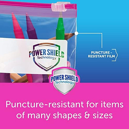 Ziploc Gallon and Quart Storage Slider Bags Bundle, Power Shield Technology for More Durability, 68 and 42 Count