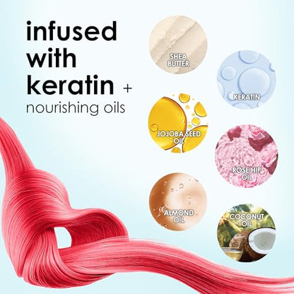 Keracolor Color + Clenditioner 3-in-1 Color-Depositing Conditioner, Gently Cleanses & Conditions, Semi-Permanent Hair Color, 23 Shades, 12 Fl Oz