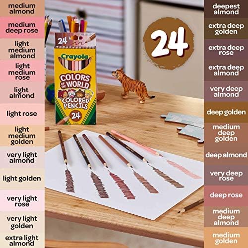 Crayola Colors of the World Bulk Colored Pencil Set - 6 Packs (24ct), Skin Tone Kids Colored Pencils for Kids, Bulk Teacher Classroom Must Haves