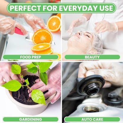 Keppi 1200 pcs Disposable Gloves - BPA & Latex Free - Gloves Disposable Latex Free - For Food Handling - Food Safe - For Cooking - Bulk Purchase - Great Fit - Plastic