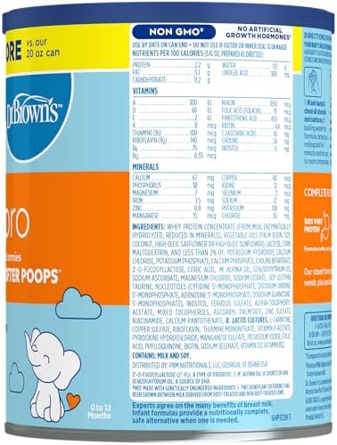 Good Start | Dr. Brown’s Gentle Pro, Baby Formula Powder, For Sensitive Tummies, Easy Digestion and Softer Poops, Infant Formula with Probiotics, DHA, Non-GMO, 32 OZ