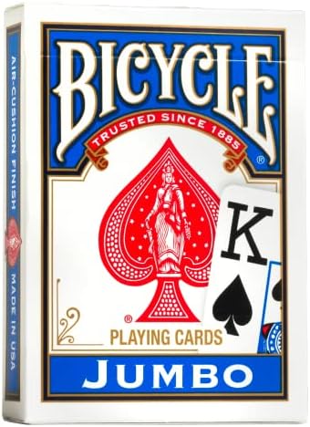Bicycle Playing Cards, Jumbo Index, 12 Pack,Red & Blue