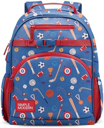 Simple Modern Medium Toddler Backpack for School Girls and Boys | Kindergarten Elementary Kids Backpack | Fletcher Collection | Kids - 15" tall | Sports Balls