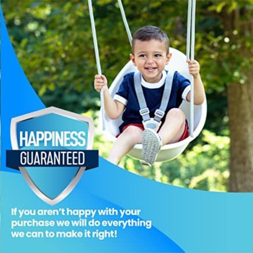 Swurfer Coconut Toddler Swing – Comfy Baby Swing Outdoor, 3- Point Adjustable Safety Harness, Secure, Safe Quick Click Locking System, Blister-Free Rope, Easy Installation, Ages 6-36 Months