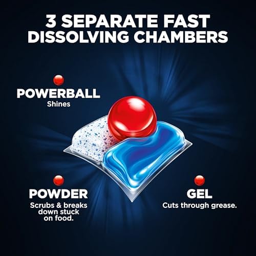 Finish Quantum Dishwasher Pods, No Pre-Rinse Dishwasher Detergent Soap Removes 24HR Dried-On Stain and Grease, Leaving a Virtually Spotless Shine, 82 Count