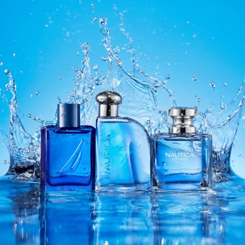 Nautica Voyage Eau De Toilette, Cologne and Fragrance For Men, Fresh, Romantic, Fruity Scent Woody, Aquatic Notes of Apple, Water Lotus, Cedarwood, and Musk Ideal Day Wear, Long Lasting 3.3Fl oz