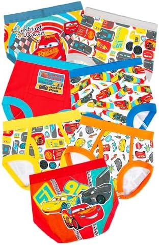 Disney Boys' Pixar Cars Toddler Potty Training Pant and Starter Kit with Stickers & Tracking Chart Sizes 18m, 2t, 3t, 4t